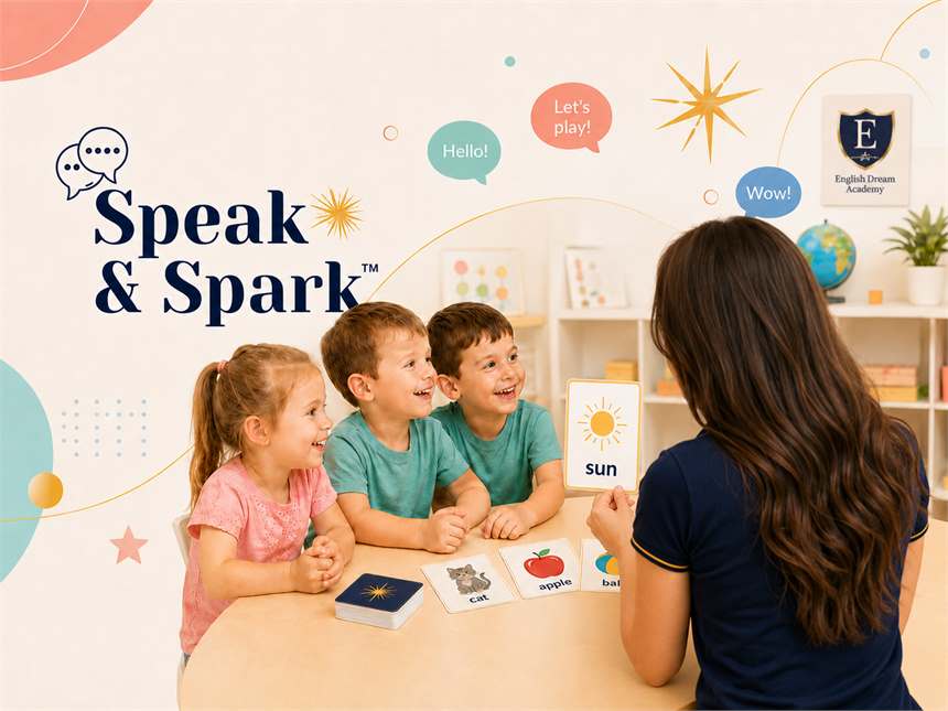 Dzieci podczas zajęć Speak & Spark w English Dream Academy